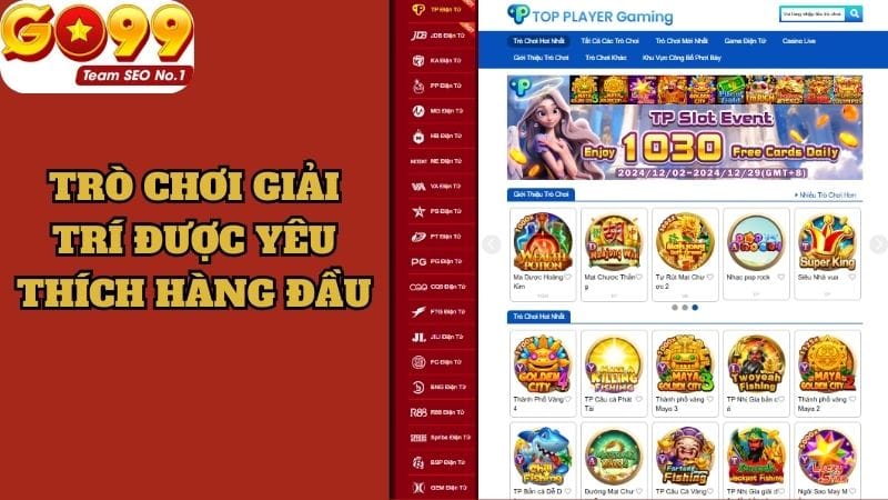 Trò chơi giải trí được yêu thích hàng đầu trên nền tảng sảnh cược